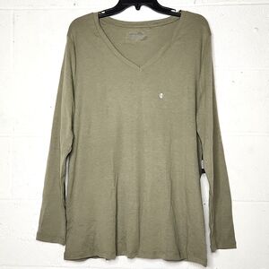 Eddie Bauer Long Sleeve V-Neck Top